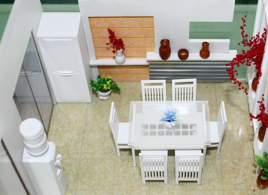 Κίνα Μικροασφάλειες αρχιτεκτονικής 3D μοντέλα σπίτι εσωτερικών τραπεζαρία προμηθευτής