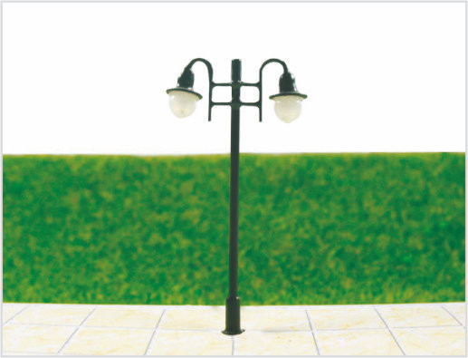 Κίνα T46 6V διπλό Street πλαστικών κλίμακας μοντέλο Lamppost για διάταξη αμαξοστοιχίας 6 cm προμηθευτής